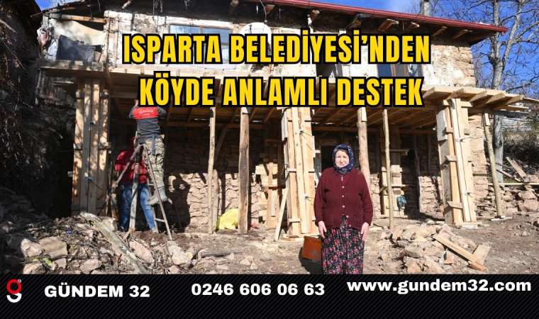 Isparta Belediyesi’nden Köyde Anlamlı Destek