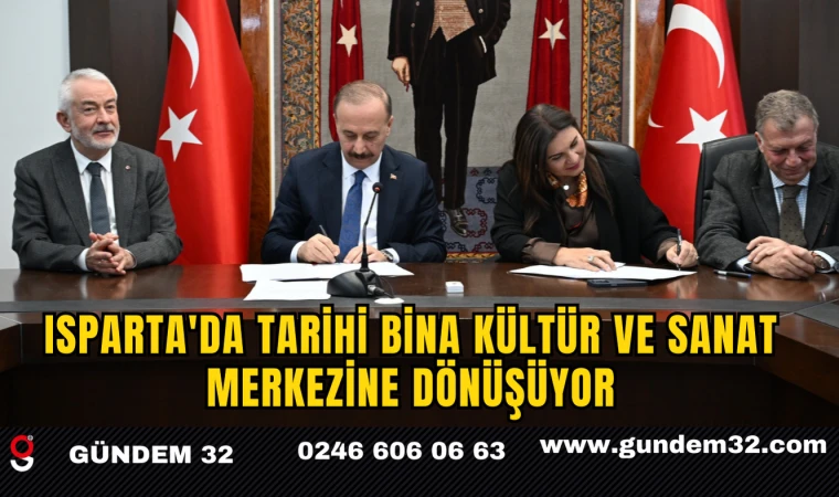 Isparta'da Tarihi Bina Kültür ve Sanat Merkezine Dönüşüyor