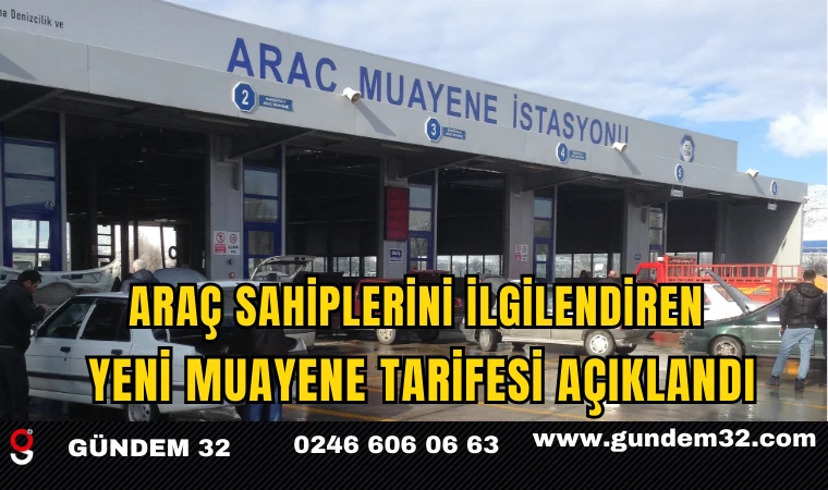 Araç Sahiplerini İlgilendiren Yeni Muayene Tarifesi Açıklandı