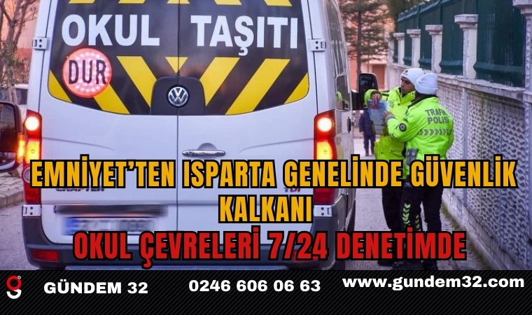 Isparta Emniyetinden Isparta Genelinde Güvenlik Kalkanı: Okul Çevreleri 7/24 Denetimde