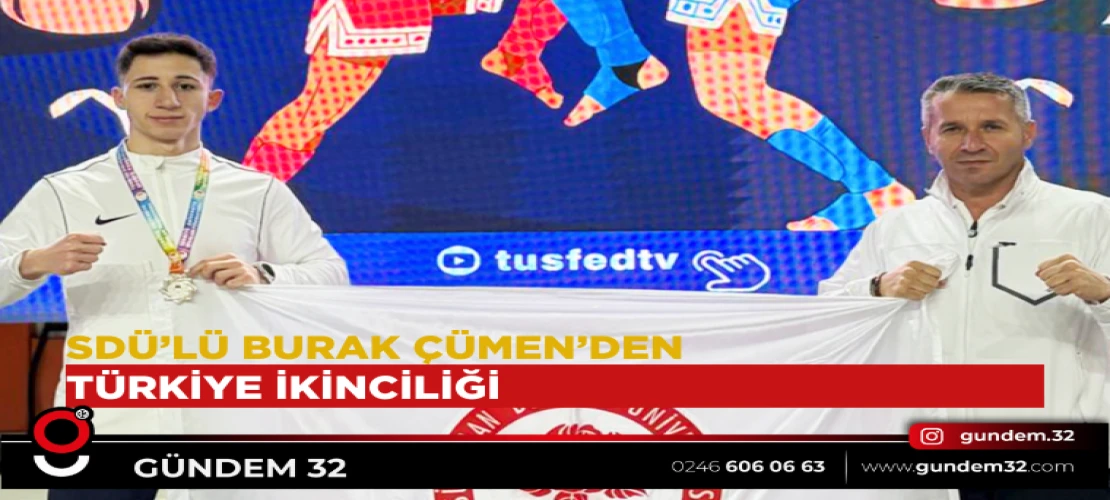 SDÜ’lü Sporcu Burak Çümen’den Muay Thai’de Türkiye İkinciliği