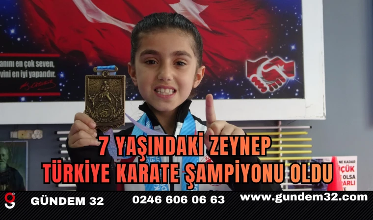 7 Yaşındaki Zeynep Türkiye Karate Şampiyonu Oldu