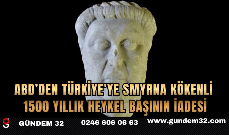 ABD’den Türkiye’ye Smyrna Kökenli 1500 Yıllık Heykel Başının İadesi