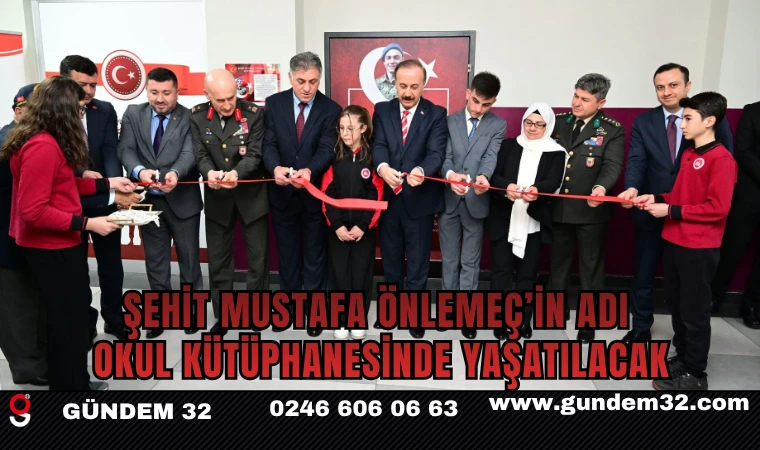 Şehit Mustafa Önlemeç’in Adı Okul Kütüphanesinde Yaşatılacak