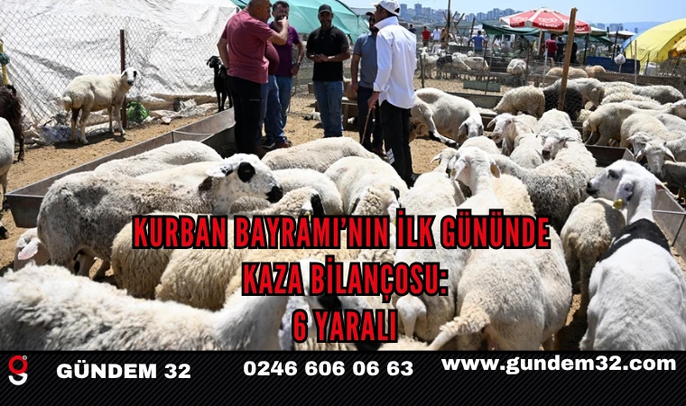 KURBAN BAYRAMI’NIN İLK GÜNÜNDE KAZA BİLANÇOSU: 6 YARALI