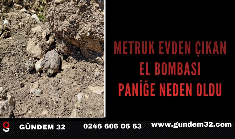 Metruk Evden Çıkan El Bombası Paniğe Neden Oldu