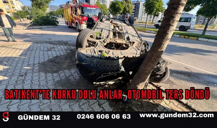 Batıkent'te Korku Dolu Anlar: Otomobil Ters Döndü