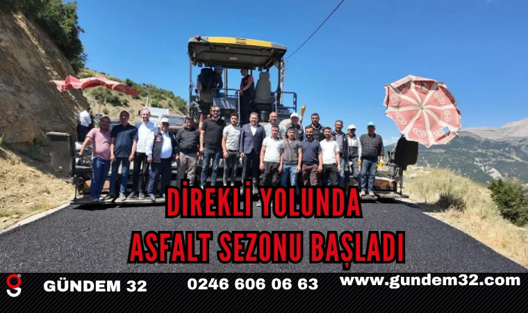 DİREKLİ YOLUNDA ASFALT SEZONU BAŞLADI