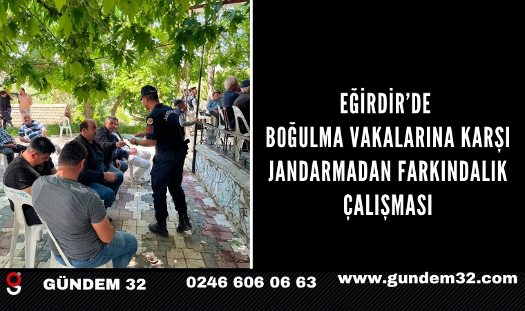 Eğirdir’de Boğulma Vakalarına Karşı Jandarmadan Farkındalık Çalışması