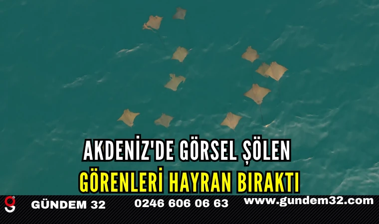 AKDENİZ'DE GÖRSEL ŞÖLEN GÖRENLERİ HAYRAN BIRAKTI