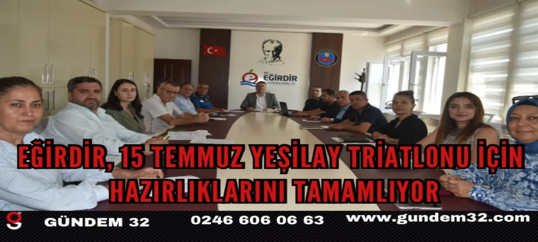 Eğirdir, 15 Temmuz Yeşilay Triatlonu İçin Hazırlıklarını Tamamlıyor