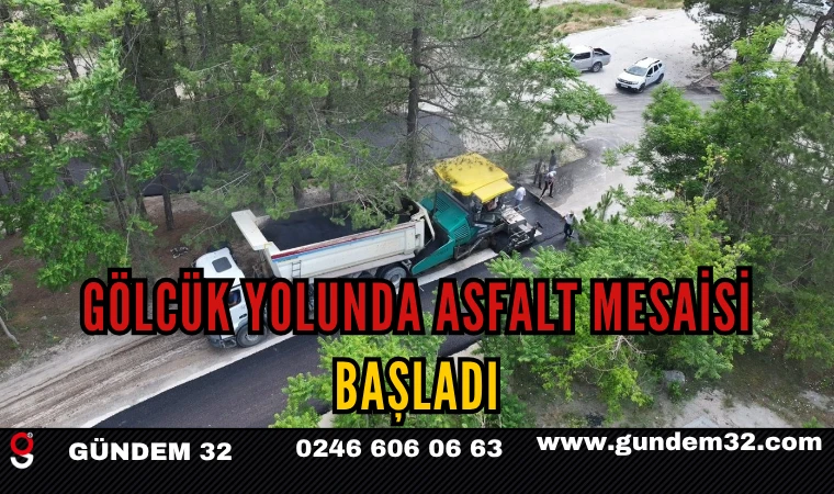 Gölcük Yolunda Asfalt Mesaisi Başladı