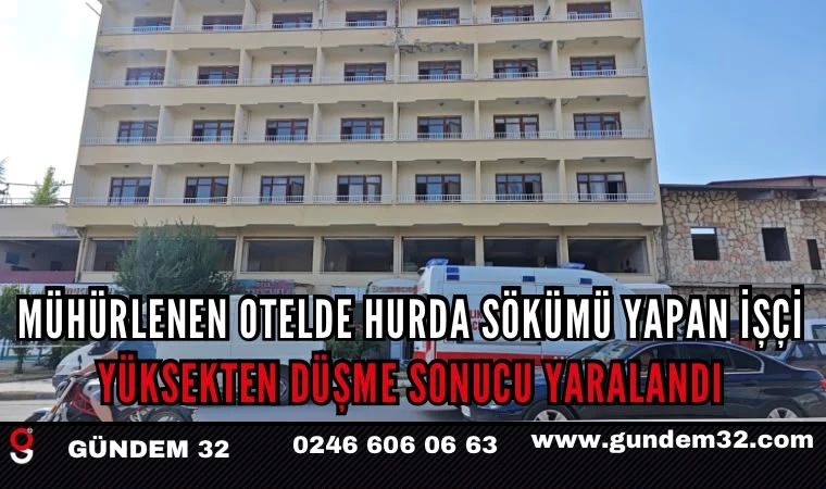 Yıkım Kararı Alınan Otelde İş Kazası: İşçi Yüksekten Düştü