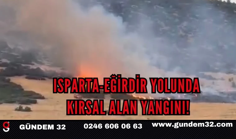 Isparta-Eğirdir Yolunda Kırsal Alan Yangını!