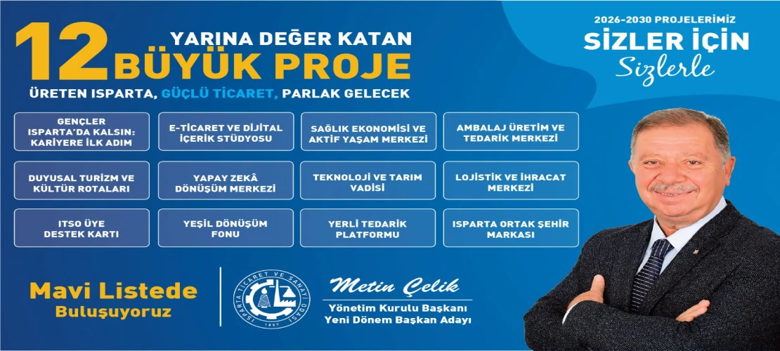 Metin Çelik’ten Isparta’nın Geleceğine 12 Büyük Proje