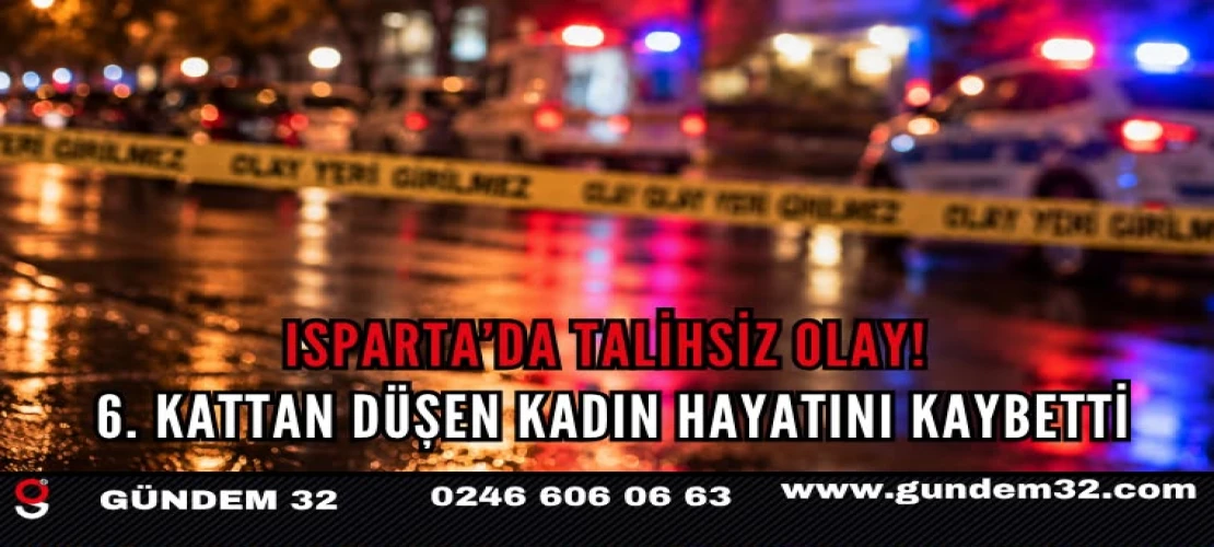 Isparta’da 6. kattan düşen kadın hayatını kaybetti