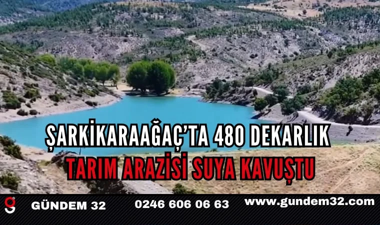 ŞARKİKARAAĞAÇ’TA 480 DEKARLIK TARIM ARAZİSİ SUYA KAVUŞTU