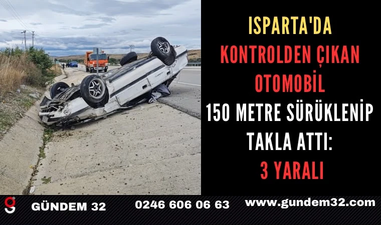 alvaç’ta Otomobil 150 Metre Sürüklendi: 3 Yaralı