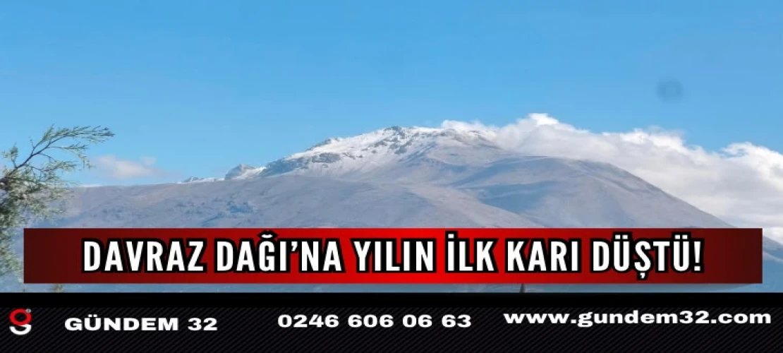 Davraz Dağı’na İlk Kar Düştü!