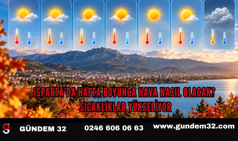 Isparta’da Hafta Boyunca Hava Nasıl Olacak? Sıcaklıklar Yükseliyor