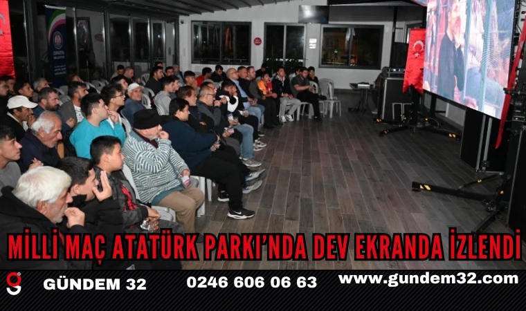 Milli maç Atatürk Parkı’nda dev ekranda izlendi