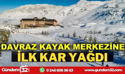 DAVRAZ KAYAK MERKEZİNE İLK KARI YAĞDI