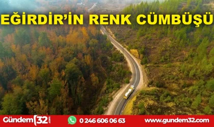 Eğirdir'de kış mevsiminde sonbahar renkleri büyüledi