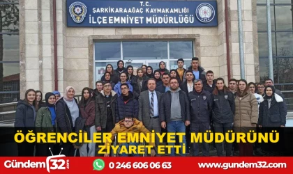 ÖĞRENCİLER EMNİYET MÜDÜRÜNÜ ZİYARET ETTİ
