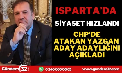 SİYASET HIZLANDI; YAZGAN ADAY ADAYLIĞINI AÇIKLADI