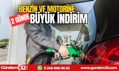 Akaryakıta iki günde büyük indirim