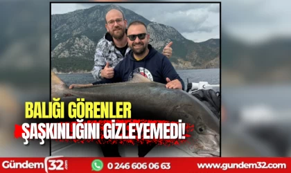 Balığı görenler şaşkınlığını gizleyemedi