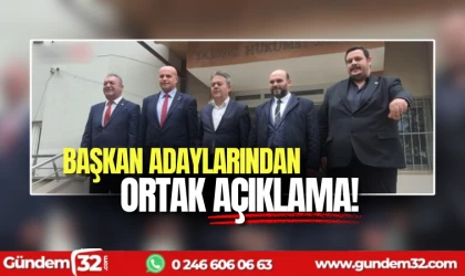 Başkan adaylarından ortak karar