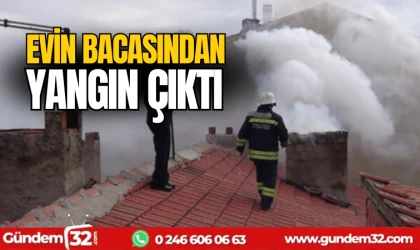 Evin bacasından yangın çıktı