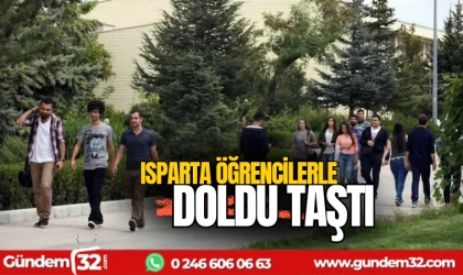 Isparta öğrencilerle doldu taştı