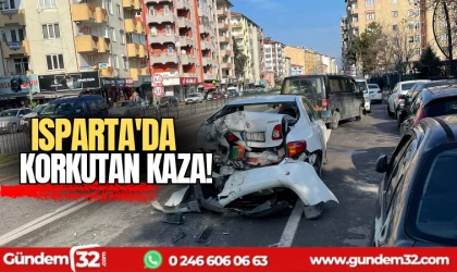 Isparta'da korkutan kaza