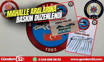 mahalle aralarına baskın düzenlendi