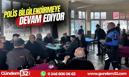 Polisler, vatandaşı bilgilendirmeye devam ediyor