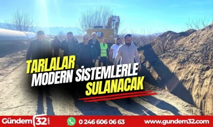 Tarım arazisi, modern sistemlerle sulanacak.