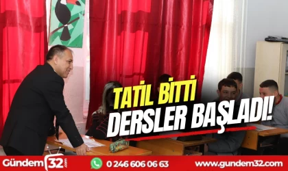 Tatil bitti dersler başladı