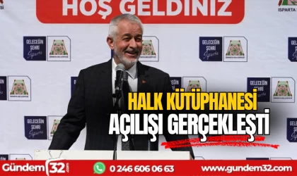 Halk kütüphanesi'nin açılışı gerçekleşti