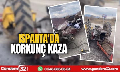 Isparta'da korkunç kaza