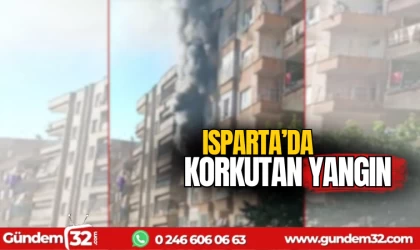 Isparta'da korkutan yangın