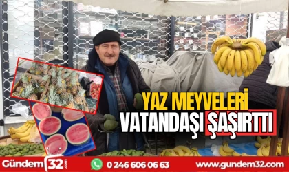Pazardaki yaz meyveleri vatandaşı şaşırttı