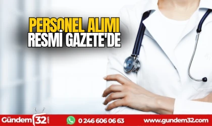 Personel alımı Resmi Gazete'de