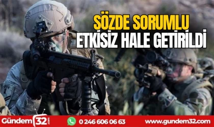 PKK'nın sözde sorumlusu etkisiz hale getirildi
