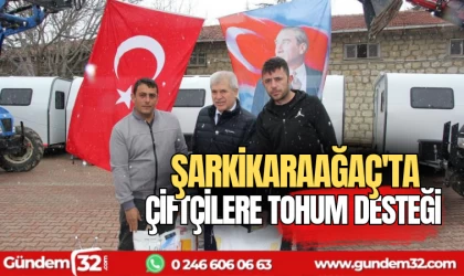 Şarkikaraağaç'ta çiftçilere tohum dağıtıldı