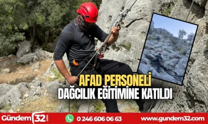 AFAD personeli Dağcılık eğitimine katıldı