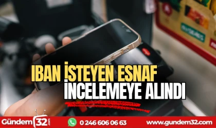 IBAN veren esnafa inceleme