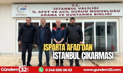 Isparta AFAD'dan İstanbul çıkarması