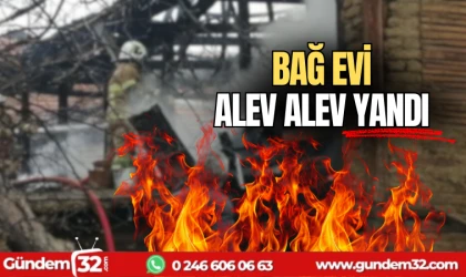 Isparta'da bağ evi alev alev yandı